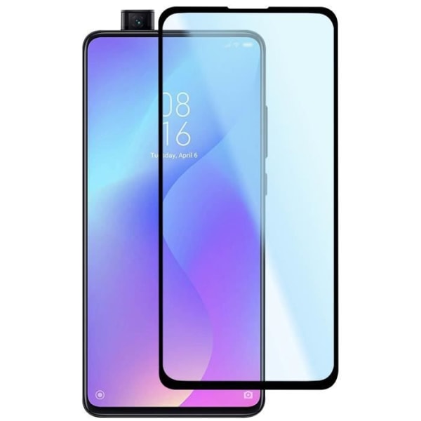 Skyddsfilm - AVIZAR - Xiaomi Mi 9T - Härdat glas - Stötskydd - Svart Svart