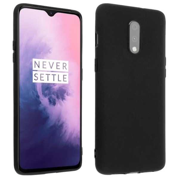 Coque - ILMOITUS - Oneplus 7 - Pehmeä silikoni - Musta - Iskusuojus ja naarmunsuojus Svart