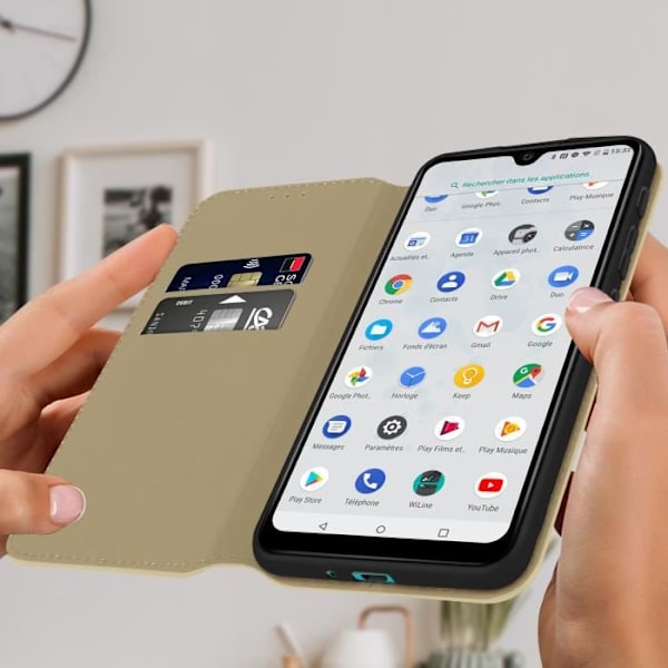 Folio Cover - AVIZAR - Wiko Y62 - Plånbok - Video Support - Gul Gul