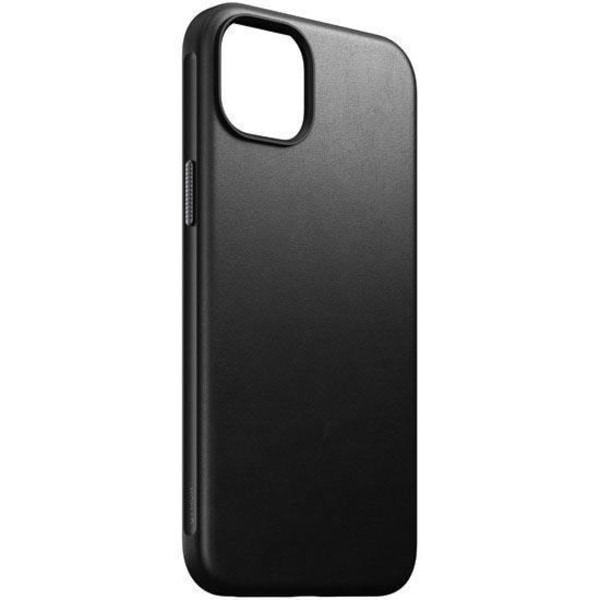 Modernt läderfodral för iPhone 15 Plus Nomad Svart Svart
