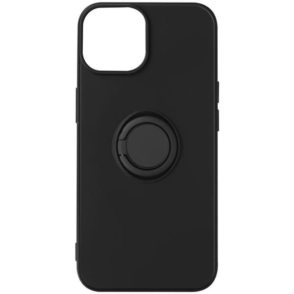 Coque - iPhone 14 - Silikone gel - Indbygget ring - Video støtte - Sort Svart