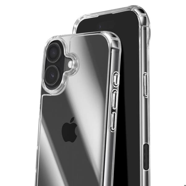 Cover til iPhone 17 - AVIZAR - Silikone Soft Touch - Transparent - Justerbart Snor - Antiskrid Vit