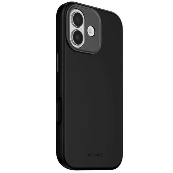 Coque MagSafe - DECODED - iPhone 17 - Antimikrobinen Silikoni - Phantom Black - Iskunkestävä Suoja Svart