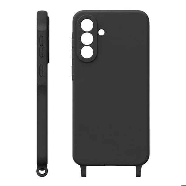 Silicone Cover til Samsung Galaxy A56 med Sort Halsrem Svart
