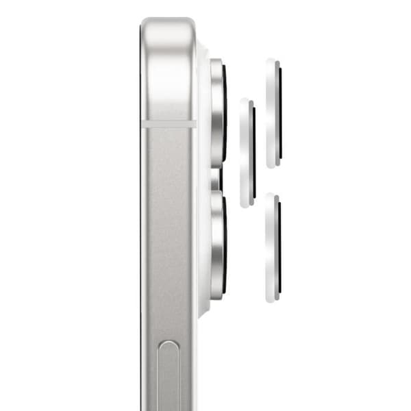 Härdat glas kamera - iPhone 16 Pro Max - Hårdhet 9H - Repfl resistant - Silver - Enkel installation Grå
