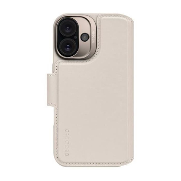 iPhone 16 - MagSafe - Irrotettava - Täysnahkainen - Puolijäykkä - Beige Beige