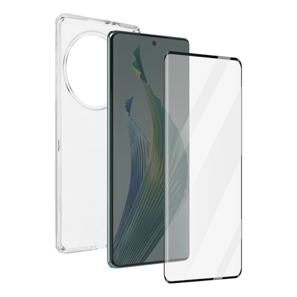 Skræmmbeskyttelse til Honor Magic 5 Lite 5G og hærdet glas - Bigben - Sort