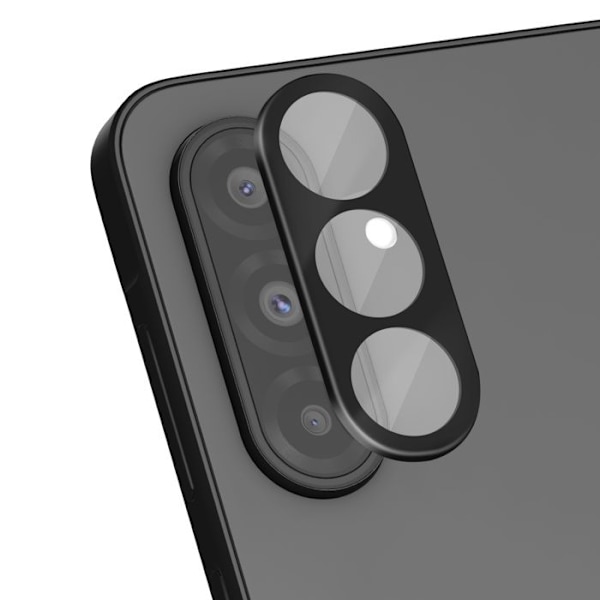 Sæt med 2 hærdede glaslinser til Samsung Galaxy A56, buet 3D, sort Svart