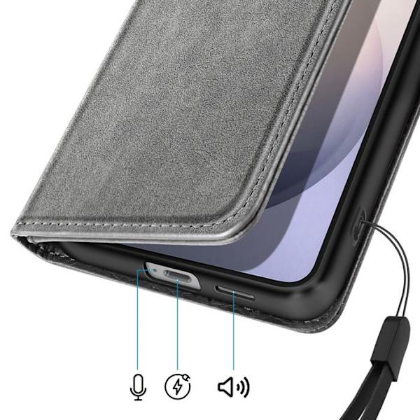 Pungetui til Galaxy S26 Plus Chesterfield Prægning Standfunktion Grå Grå