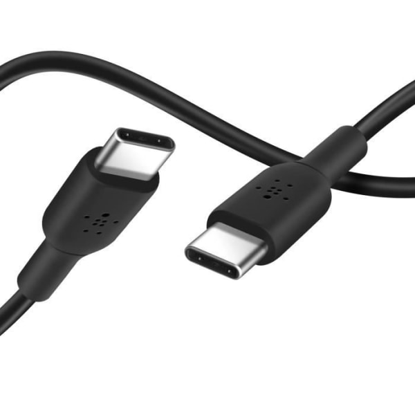 Kabel USB-C till USB-C Strömförsörjning 18W Beständig 2m Belkin Boost Charge svart