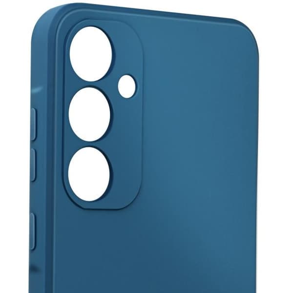 Cover - AVISER - Samsung Galaxy A55 - Flexibel Silikone - Forstærket Beskyttelse - Mørk Blå Blå