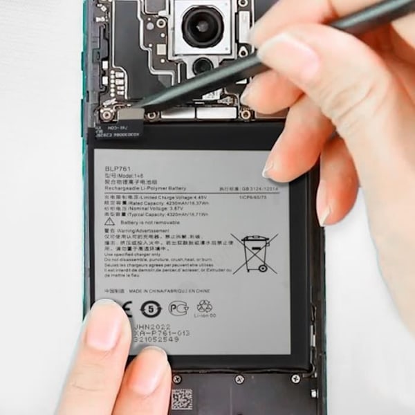 Oneplus 8 4320mAh internt batteri - ONEPLUS Mærke - Model BLP761 - Kapacitet 4320mAh - Lithium Ion - 3,7 V