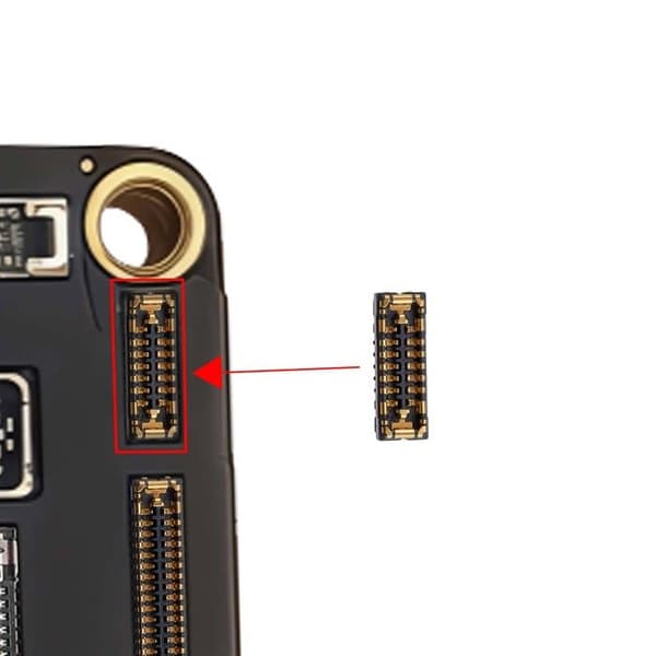 FPC-stik til iPhone 16 Pro / 16 Pro Max nærhedssensor 10 ben sort Svart