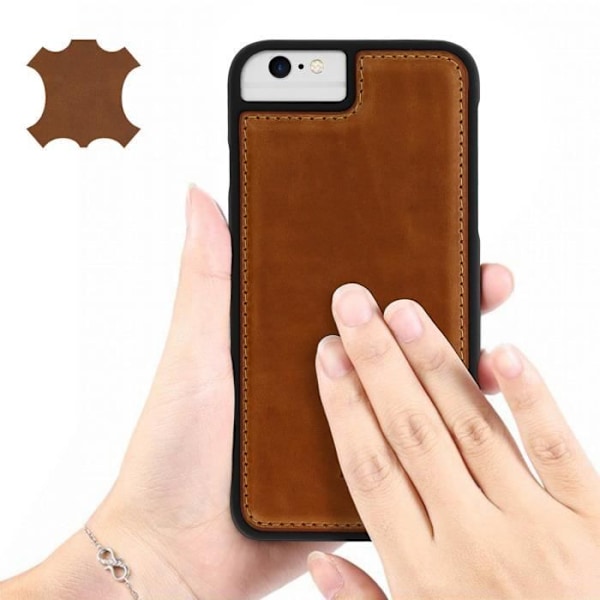 Coque iPhone 8 / 7 / 6S / 6 Hård Beskyttelse Ægte Læder Akashi Camel kamel