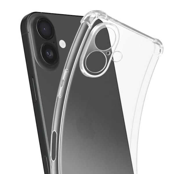 Stöttålig fodral för iPhone 16 med förstärkta hörn Mayaxess Transparent Transparent