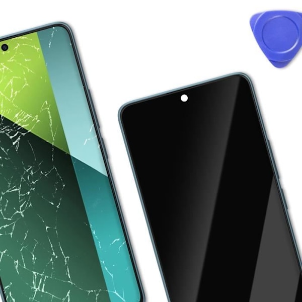 LCD-skærm - Xiaomi - Redmi Note 13 Pro - For-samlet touchscreen - Lys blå chassis - 5,5 tommer Blå