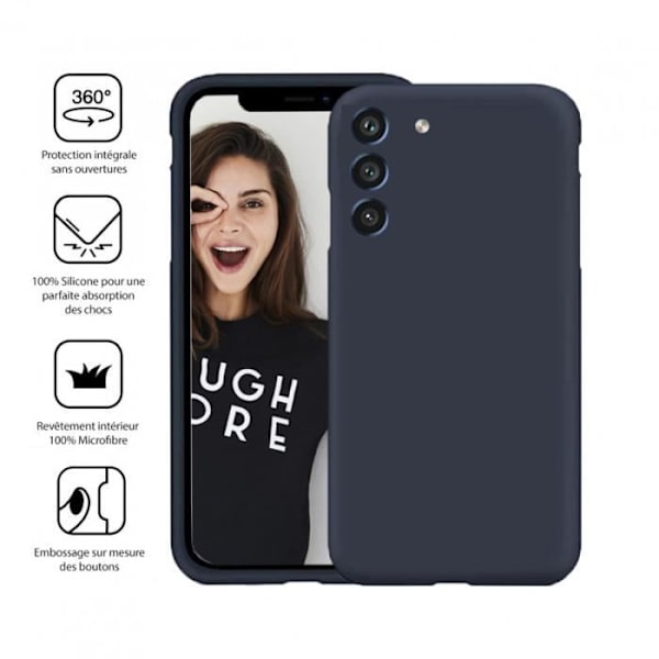 Taske til Samsung Galaxy A33 5G - JAYM - Premium silikone mikrofiber - Blå Blå