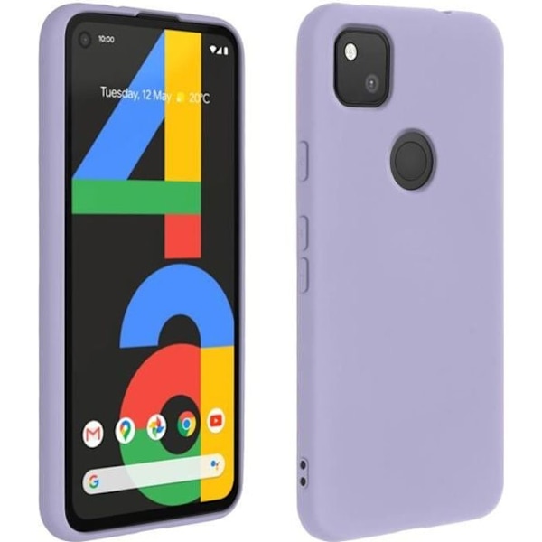 Beskyttelsesskal - AVIZAR - Google Pixel 4A - Semistiv silicium - Soft Touch finish - Lilla Lila