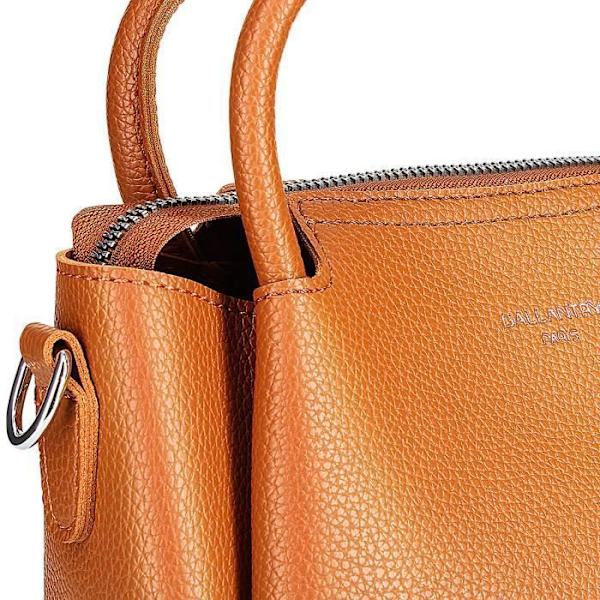 Pieni rakeinen keinonahkainen Crossbody käsilaukku - Gallantry - ruskea kastanj