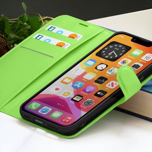 Plånboksfodral för iPhone 17 med Stödfunktion och Magnetflik Zanaé Grön Grön
