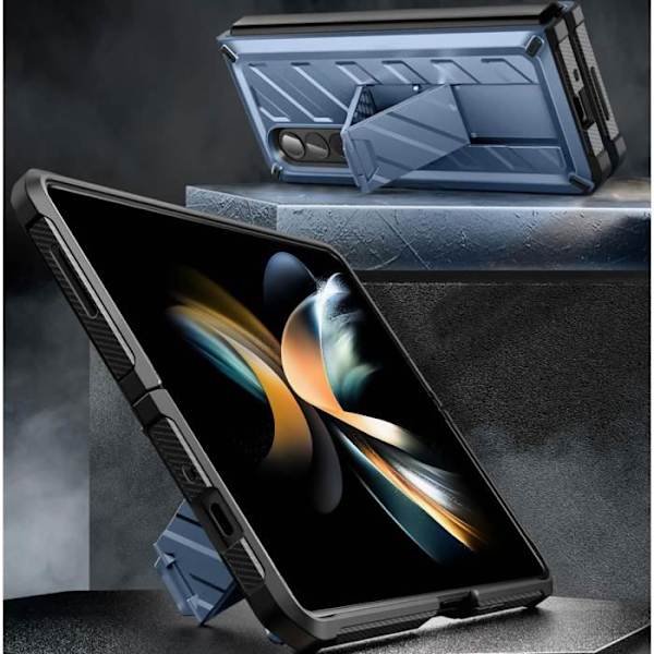 Samsung Galaxy Z Fold 4 fodral - SUPCASE - Unicorn Beetle Pro - Blå - Stötsäker - Militär standard MIL STD 810G Blå