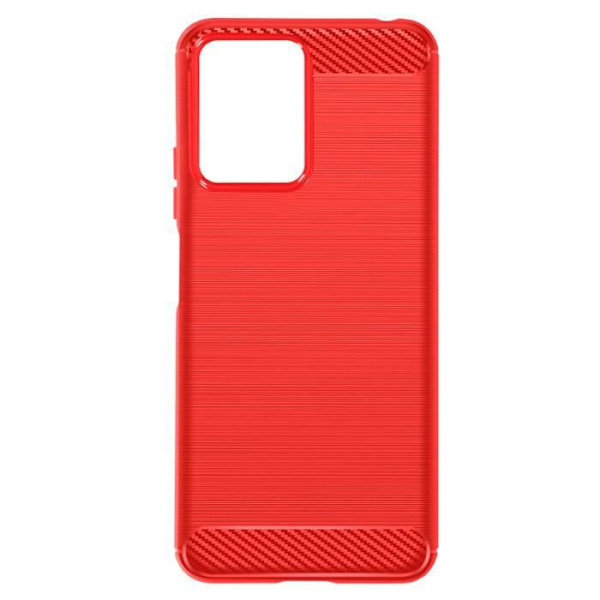 Kotelo Xiaomi Redmi Note 12 5G:lle - AVIZAR - Vahvistettu pehmeä - Hiiliharjattu efekti - Punainen Röd