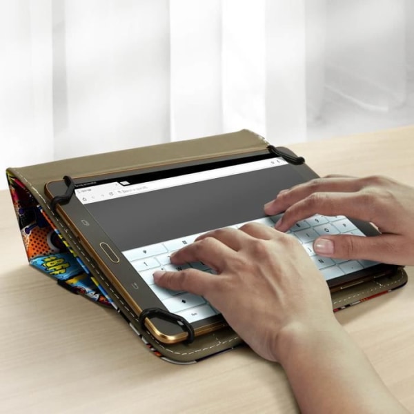 Tablet Fodral - Universell - 10 tum - Gatunmotiv - Elastisk Skydd - Video Stöd Motivgata