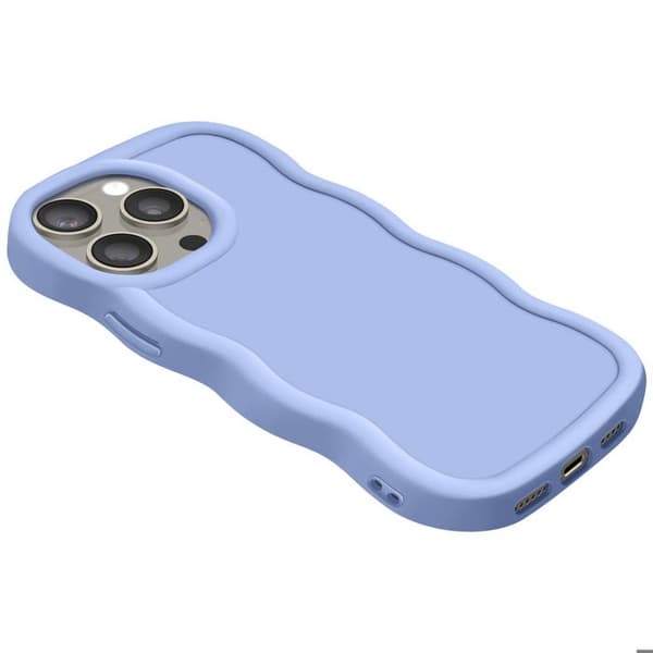 Cover - iPhone 15 Pro - Stødabsorberende Silikone - Lavendel - Moderne Design Lila