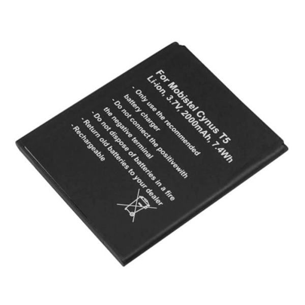 Batteri til Mobistel Cynus T5 3,7V 2000mAh Li-ion Sort Svart