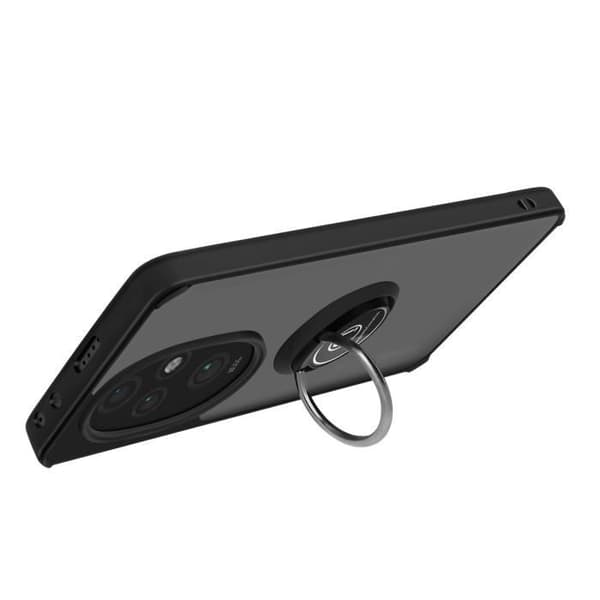 Coque Antichoc - Honor - 200 Pro - Metal Ring - Video Stand - Sort Svart