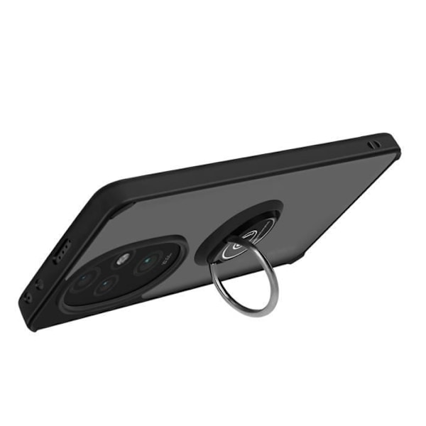Coque til Honor 200 Pro med Metalring Video Støtte Sort Svart