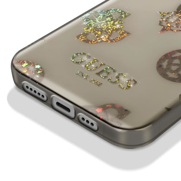 Coque til iPhone 14 Pro Stødabsorberende Højere Kanter Guess Sort Svart