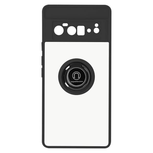 Beskyttelsesskal - AVIZAR - Google Pixel 6 Pro - Bi-materiale - Metallring - Sort Svart