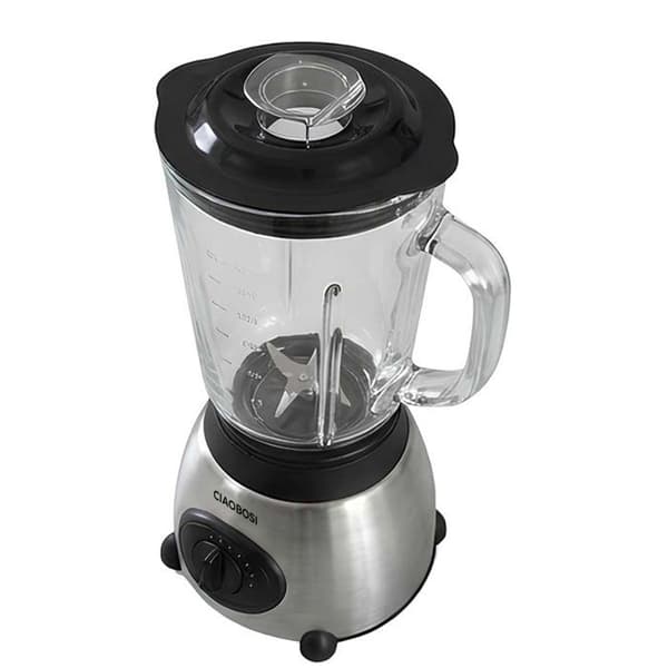 Blender multifunktion - AVIZAR - 3L - 450W - Glas skål - Rustfrit stål krop Grå