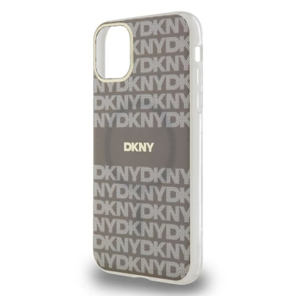 Coque för iPhone 11 MagSafe i Lyxigt TPU-Material med DKNY-Mönster Beige Grå