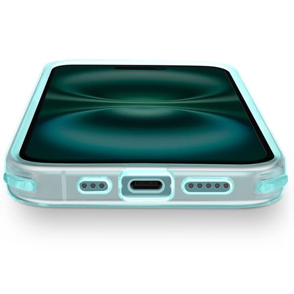 Cover til iPhone 16 - AVIZAR - Forstærket - Antiskrid - To-materialer - Turquoise Blå