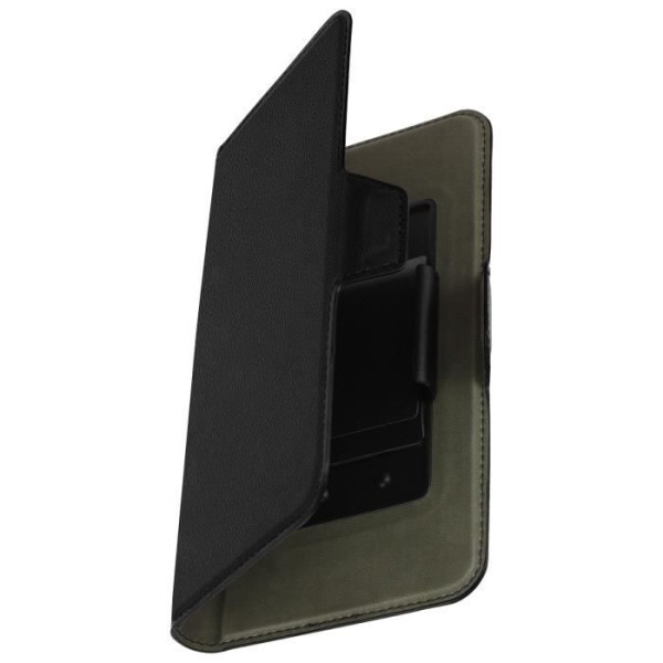 Universal imiteret læder smartphone-etui Myway sort kort- og noteholder Svart