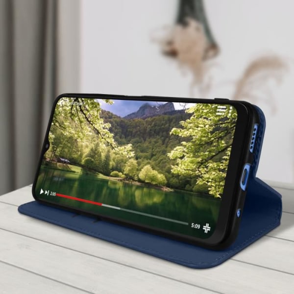 Xiaomi Redmi 10C etui - AVIZAR - Video Support tegnebogscover - Blå - Stiv - Syntetisk - Voksen midnattsblå