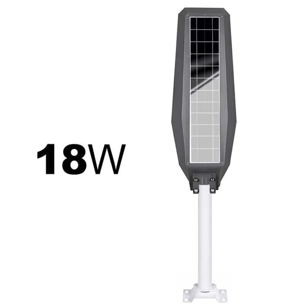 LED Solcellelampe 18W med bevægelsessensor og 20000mAh batteri sort Svart