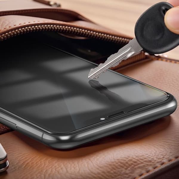 Härdat glas för iPhone 11 Pro / X / XS Stötsäker med installationskit Magic Box Zanaé Transparent Vit