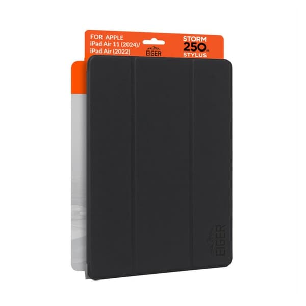 Folio Magnetisk Etui til iPad Air 10.9" / 11" med Stylus Plads Eiger Sort Svart