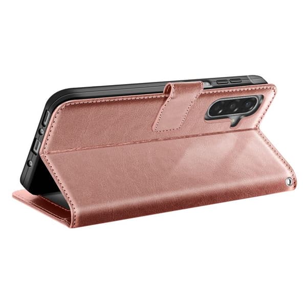 Pung Etui - MAYAXESS - Galaxy A17 - Rosa - Aftagelig Håndledsrem - Ståfunktion Ros