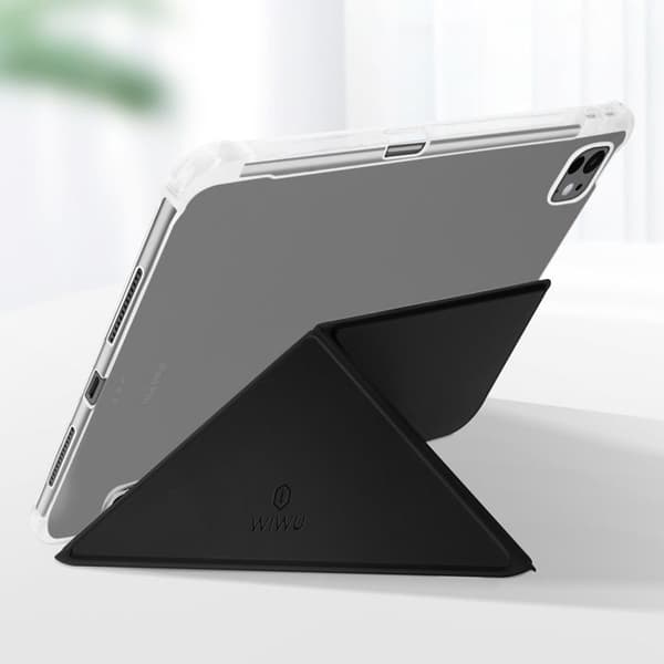 Étui til iPad Pro 13'' - Wiwu - Classic III - Sammenfoldelig støtte - Dvale - Sort Svart