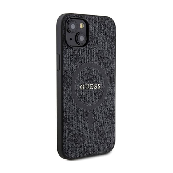 iPhone 15 - Guess 4G Ring Classic Logo MagSafe (GUHMP15SG4GFRK) - Musta svart