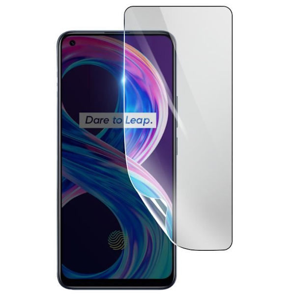 Skärmskydd - 3MK - Realme 8 - Stötsäker Hydrogel - Transparent - Reptålig Transparent