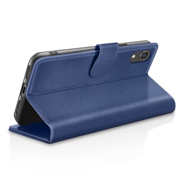 Plånboksfodral - ZANAÉ - iPhone XR - Mörkblå - Videostöd - Magnetflik Blå