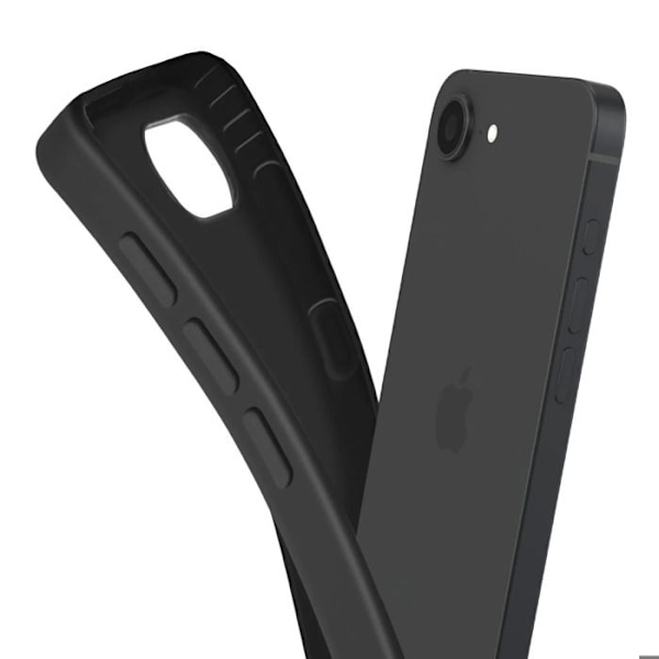 Coque til iPhone 16e Silikone Fleksibel Gummi Berøring Akashi Sort Svart