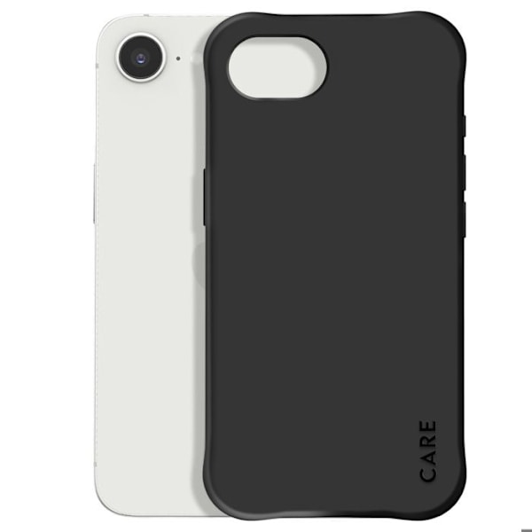 Coque MagSafe til iPhone 16e Silikone Anti-Fald 2.4m Samba Panzer Glass Sort Svart