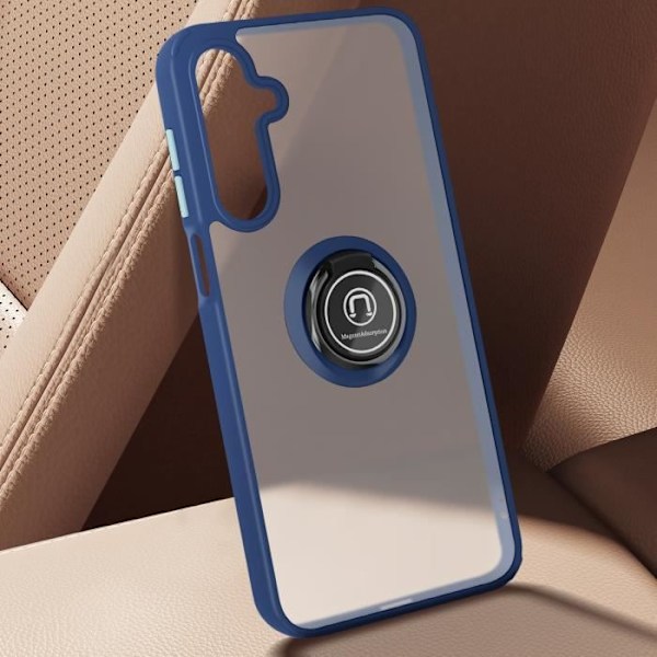 Coque för Samsung Galaxy A16 Metallring Video Stöd Blå Natt Blå