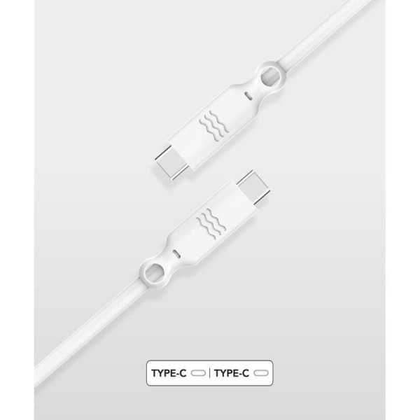 USB C-kabel - Just Green - 2 m - 100 % Återvinningsbart - 3A - Vit